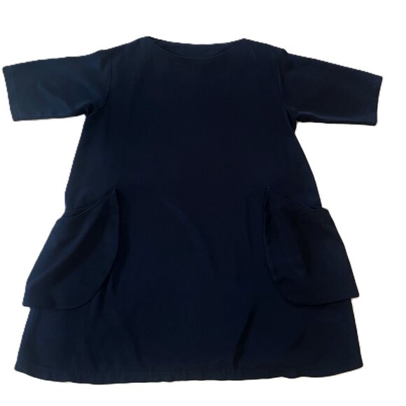 ITEMZ Chris Baumgartner LAGENLOOK Tunic Dress OS Black External Pockets Boat Nec - Picture 1 of 8